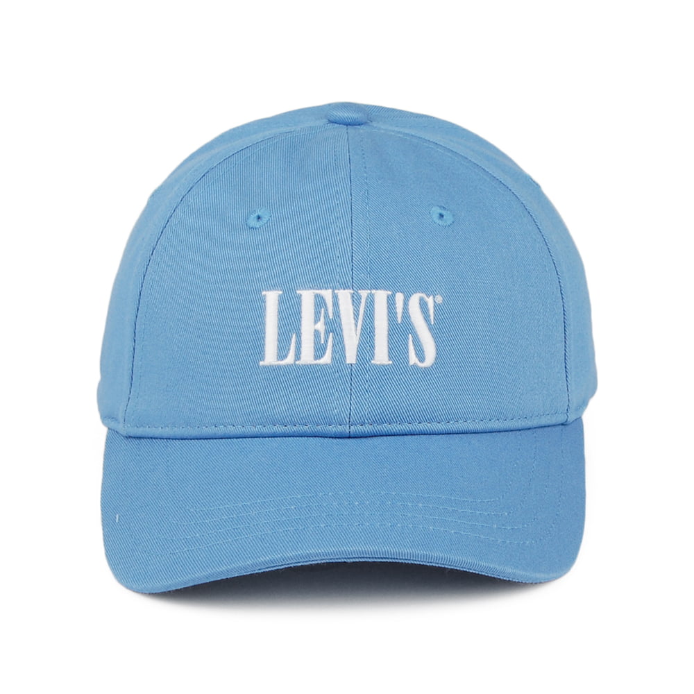 Gorra de béisbol Serif Logo de algodón de Levi's - Azul con Etiqueta en Blanco