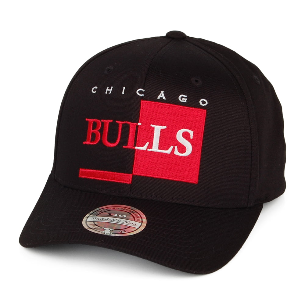 Gorra Snapback NBA Blocked 110 Chicago Bulls de Mitchell & Ness - Negro