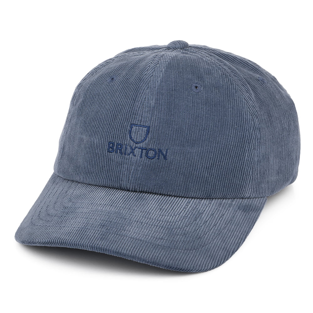 Gorra de béisbol Alpha LP de pana de Brixton - Azul