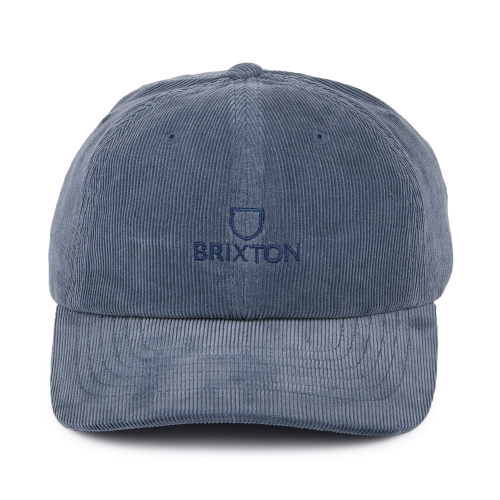 Gorra de béisbol Alpha LP de pana de Brixton - Azul
