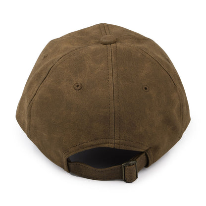 Gorra de béisbol sin estructurar de cuero de imitación desgastado de Dorfman Pacific - Marrón