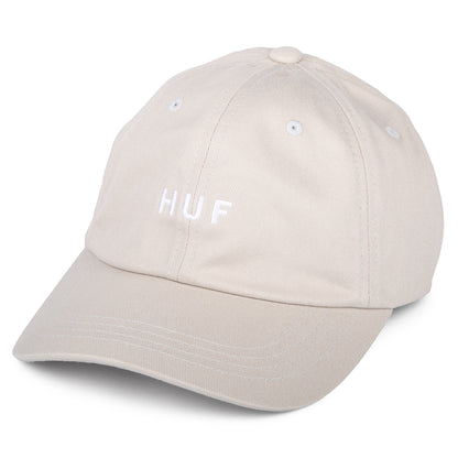 Gorra de béisbol Original Logo visera curvada de algodón de HUF - Piedra