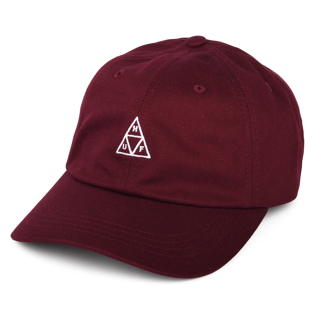 Gorra de béisbol Mini Triple Triangle visera curvada de HUF - Rojo Oscuro