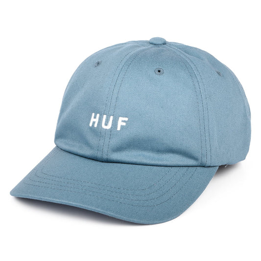 Gorra de béisbol Original Logo visera curvada de algodón de HUF - Azul Claro