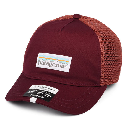 Gorra Trucker mujeres Pastel P-6 Label Layback de Patagonia - Rojo