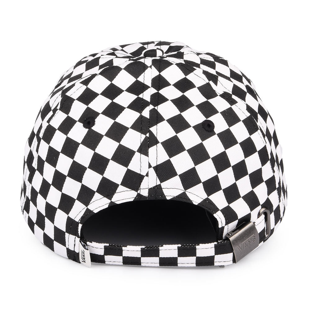 Gorra de béisbol High Standard Estampado tablero de Damas de Vans - Negro-Blanco