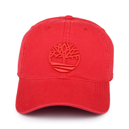 Gorra de béisbol Soundview de algodón de Timberland - Rojo Cereza