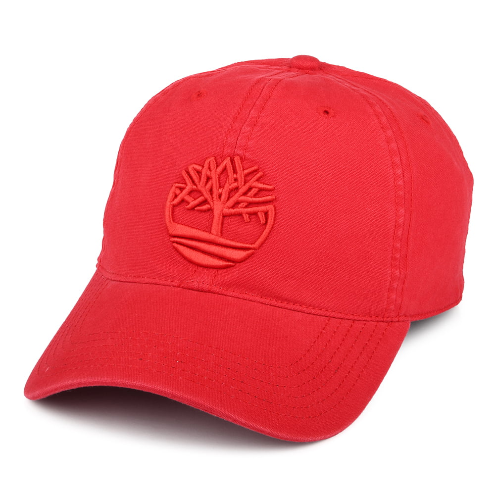Gorra de béisbol Soundview de algodón de Timberland - Rojo Cereza
