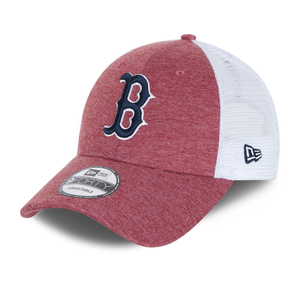 Gorra Trucker 9FORTY MLB Home Field Boston Red Sox de New Era - Granate Jaspeado