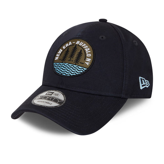 Gorra de béisbol 9FORTY Camp Patch de algodón de New Era - Azul Marino