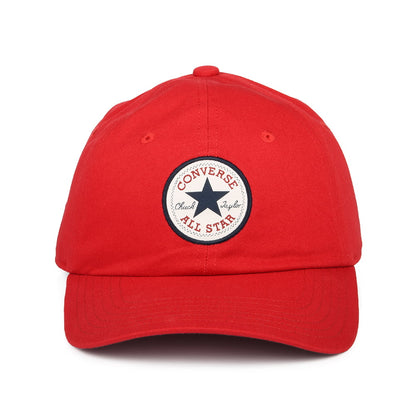 Gorra de béisbol Tip Off de algodón de Converse - Rojo Cereza