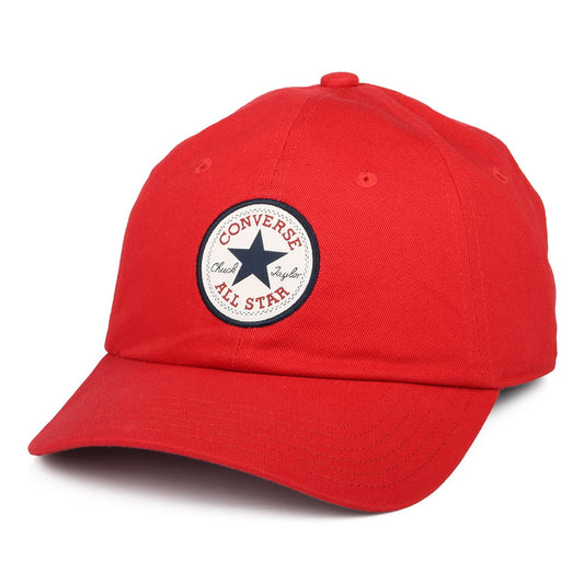 Gorra de béisbol Tip Off de algodón de Converse - Rojo Cereza