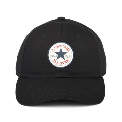 Gorra de béisbol Tip Off de algodón de Converse - Negro