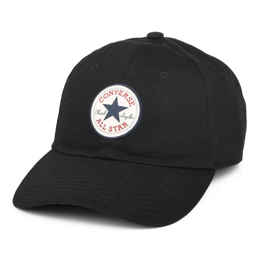 Gorra de béisbol Tip Off de algodón de Converse - Negro
