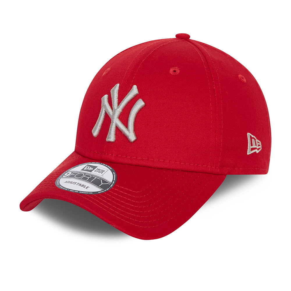 Gorra de béisbol 9FORTY MLB League Essential ll New York Yankees de New Era - Escarlata -Gris