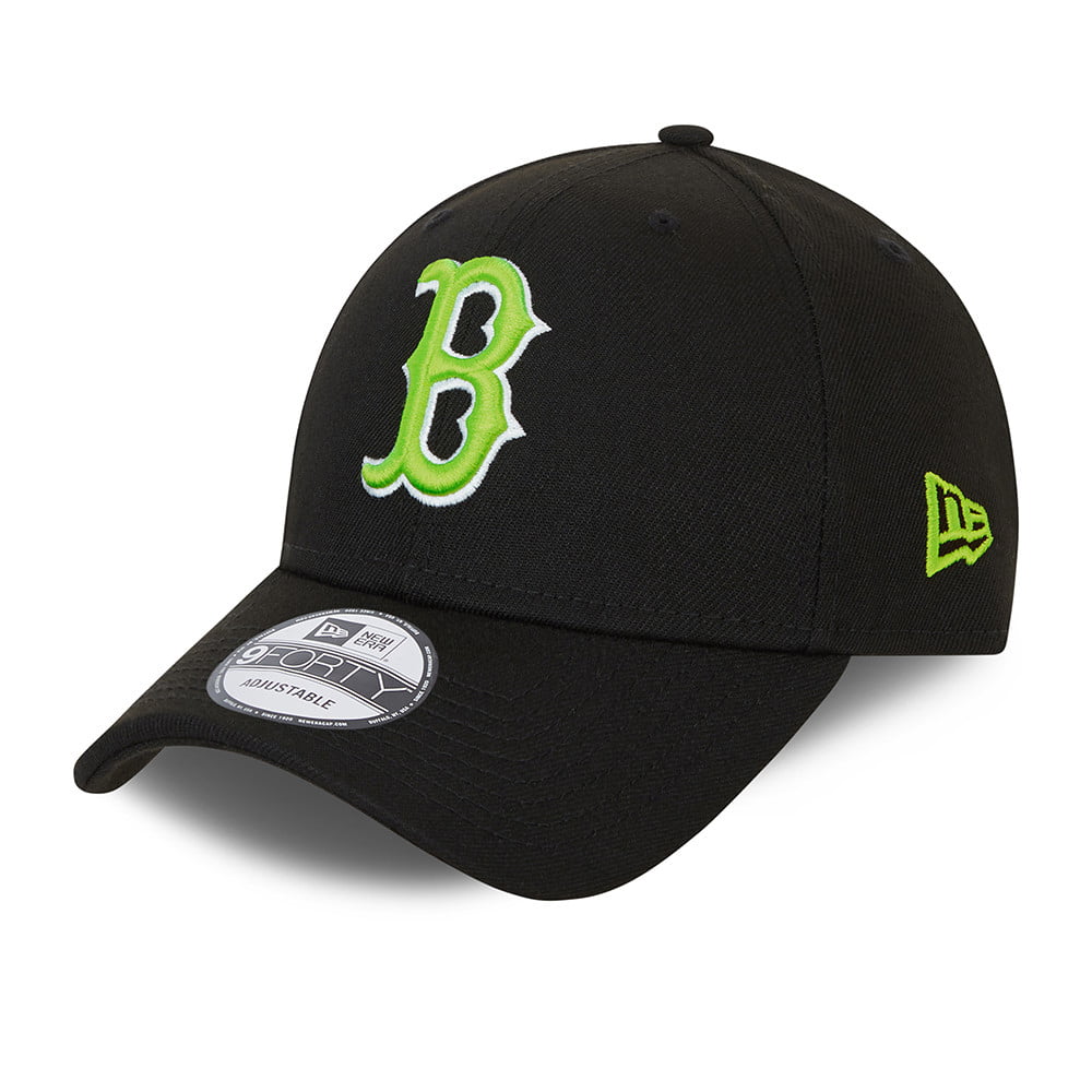 Gorra de béisbol 9FORTY MLB Neon Pack Boston Red Sox de New Era - Negro-Verde Neon
