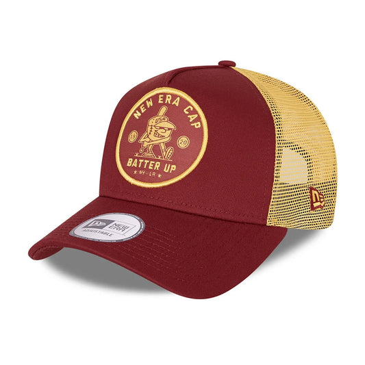 Gorra Trucker Sports Patch A-Frame de New Era - Rojo Oscuro