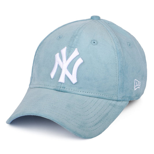 Gorra de béisbol mujeres 9FORTY de pana de New Era - Azul Cielo