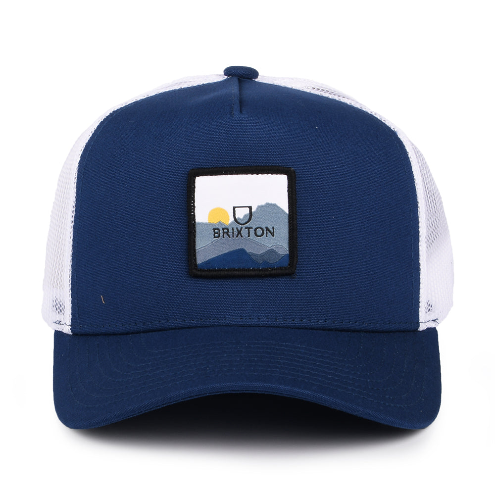 Gorra Trucker Alpha Block X C MP de Brixton - Azul-Blanco