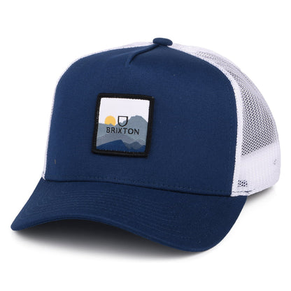 Gorra Trucker Alpha Block X C MP de Brixton - Azul-Blanco