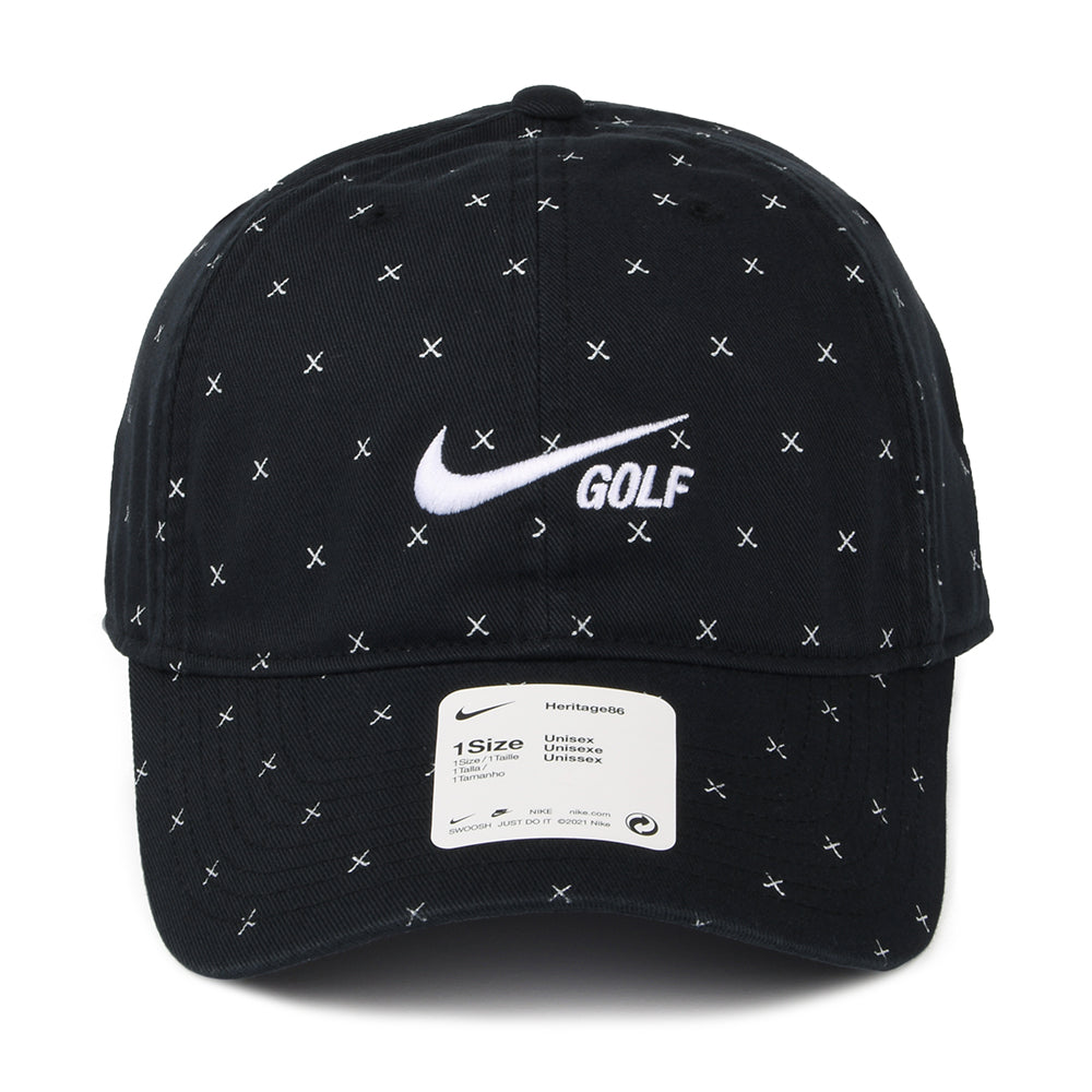 Gorra de béisbol Heritage 86 Washed Club de Nike Golf - Negro