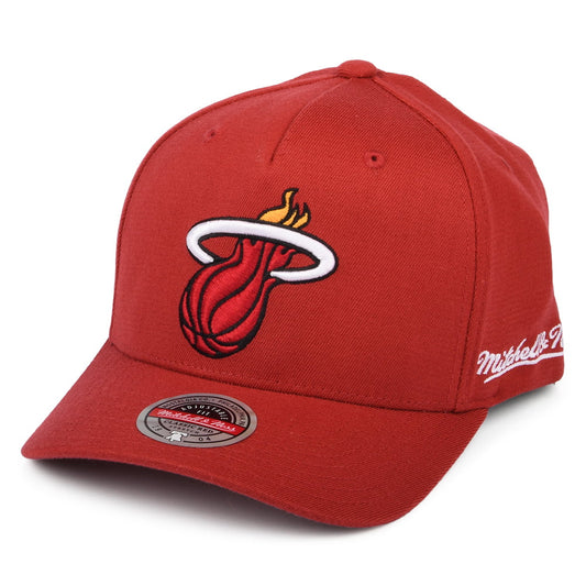 Gorra Snapback NBA Dropback Solid Redline Miami Heat de Mitchell & Ness - Rojo Cardenal