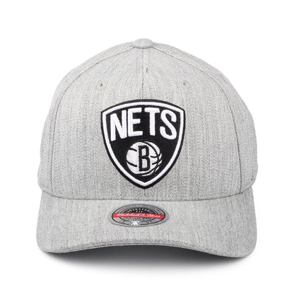 Gorra Snapback NBA Team Heather Redline Brooklyn Nets de Mitchell & Ness - Gris Jaspeado
