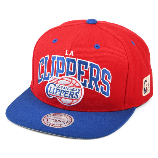 Gorra Snapback NBA HWC Team Arch L.A. Clippers de Mitchell & Ness - Rojo-Azul Real