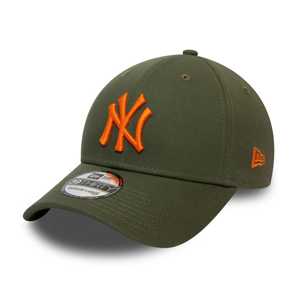 Gorra de béisbol 39THIRTY MLB League Essential I New York Yankees de New Era - Oliva-Naranja