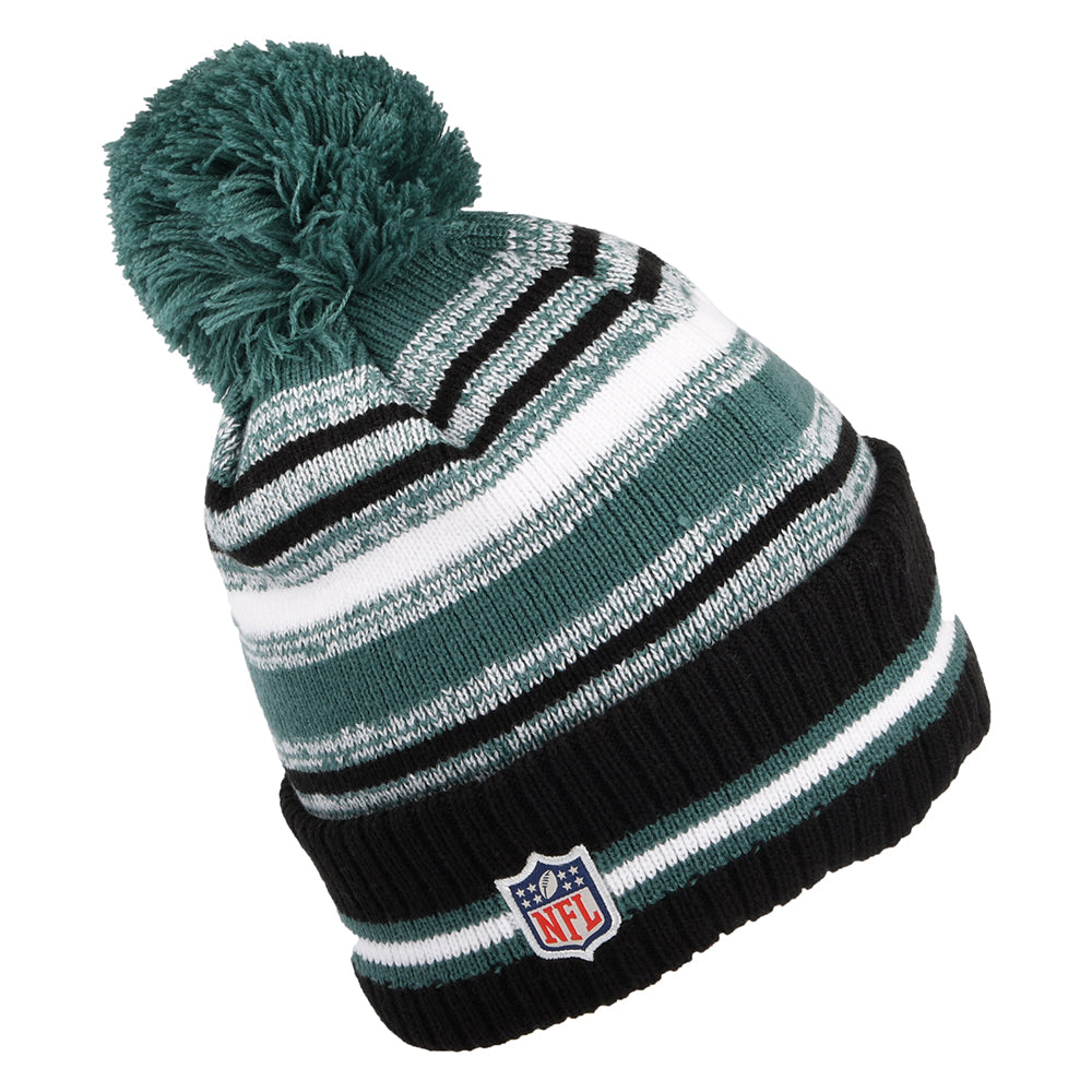 Gorro con pompón NFL Sport Knit OTC Philadelphia Eagles de New Era - Negro-Verde