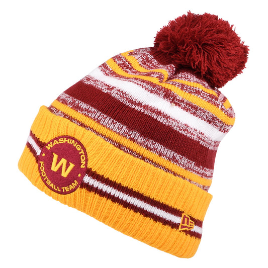 Gorro con pompón NFL Sport Knit OTC - Washington Football Team de New Era - Burdeos-Dorado