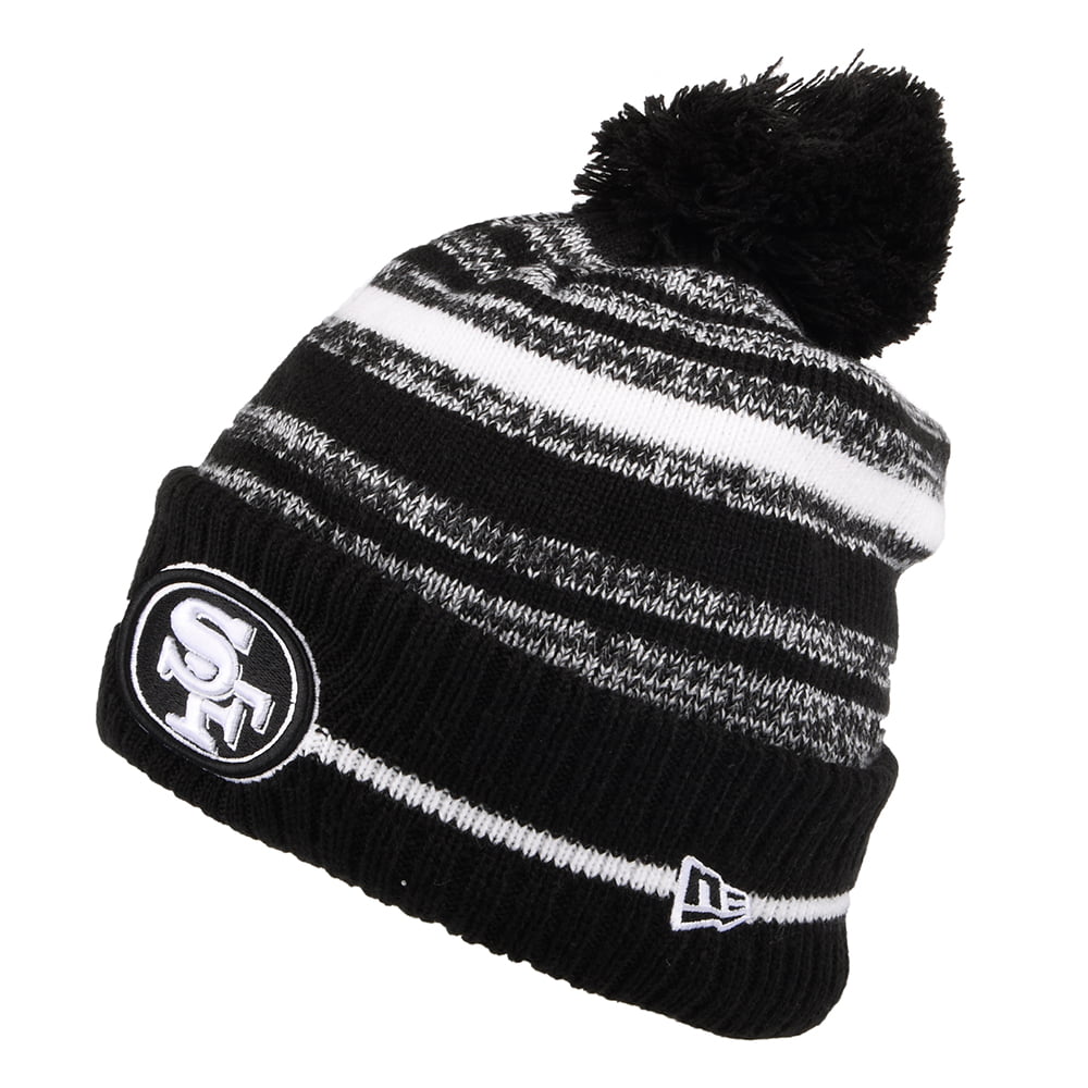 Gorro con pompón NFL Sport Knit - San Francisco 49ers de New Era - Negro-Blanco