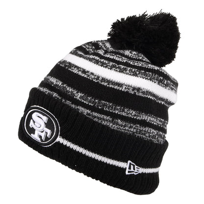 Gorro con pompón NFL Sport Knit - San Francisco 49ers de New Era - Negro-Blanco