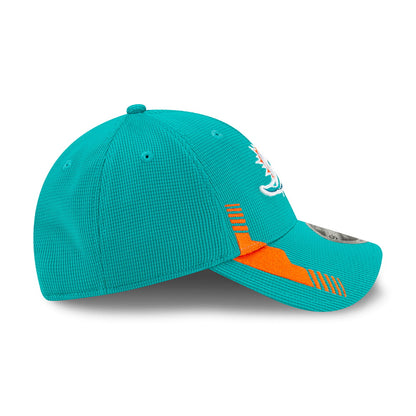 Gorra de béisbol 9FORTY NFL Sideline Home Miami Dolphins de New Era - Verde Azulado-Naranja