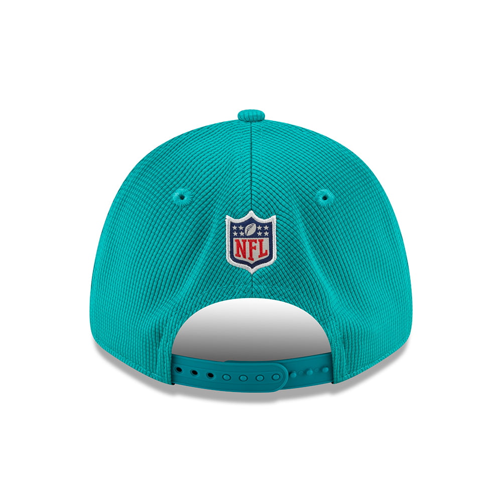 Gorra de béisbol 9FORTY NFL Sideline Home Miami Dolphins de New Era - Verde Azulado-Naranja