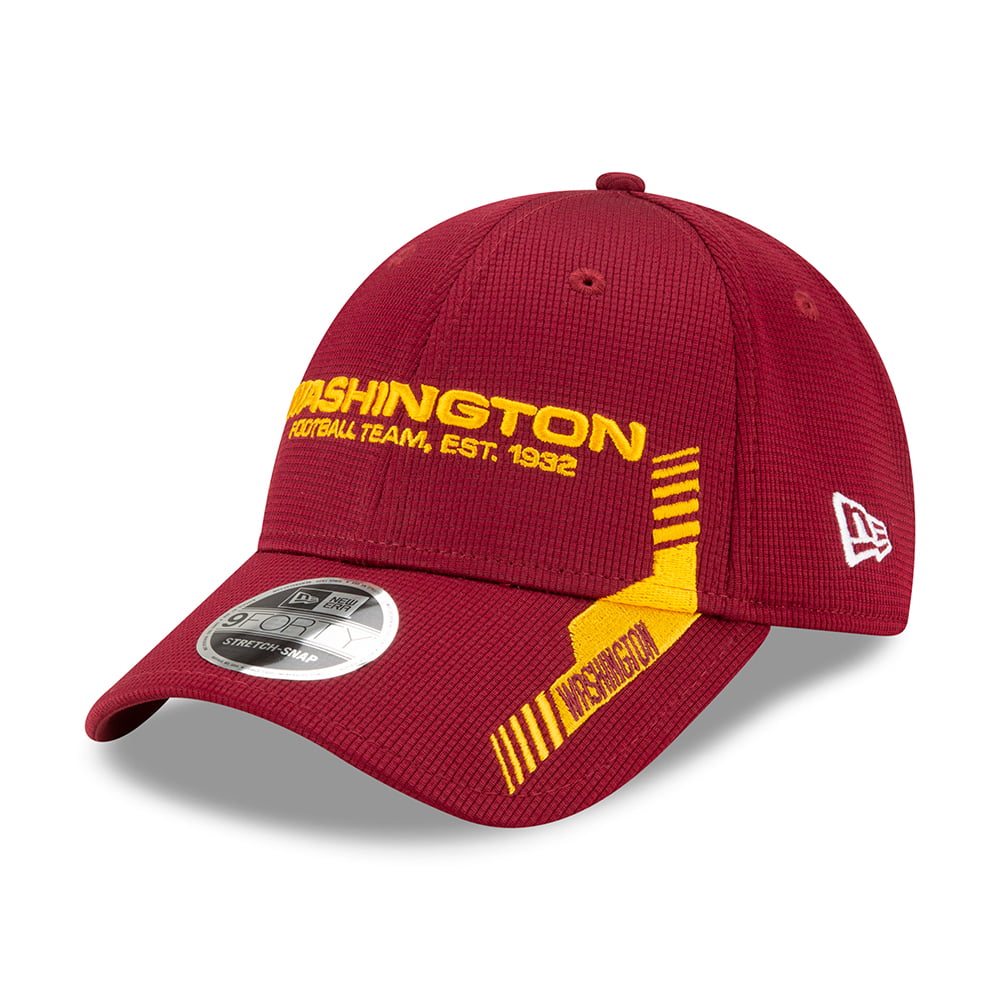 Gorra de béisbol 9FORTY Stretch Snap NFL Sideline Home Washington Football Team de New Era - Burdeos-Dorado