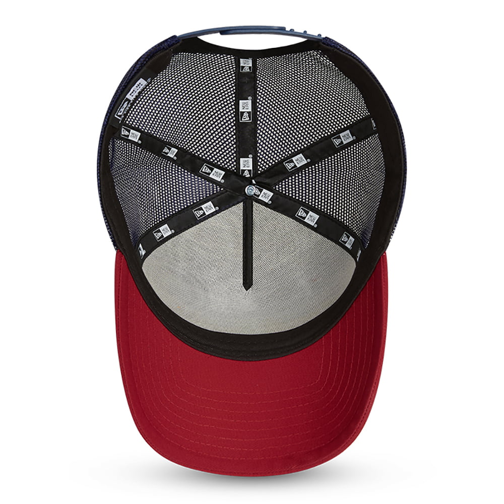 Gorra Trucker 9FORTY Rubber Logo Atletico Madrid de New Era - Azul Marino-Rojo