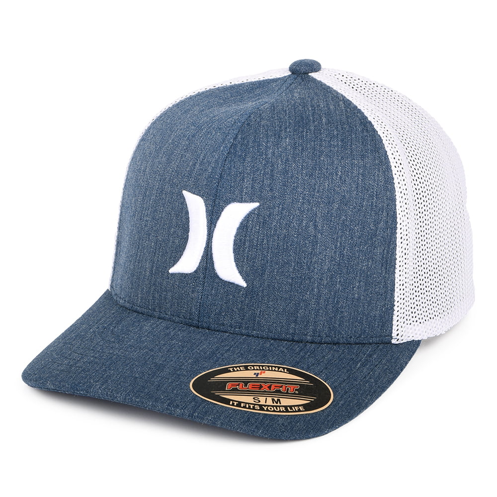 Gorra de béisbol Icon Textures Flexfit de Hurley - Azul Marino-Blanco