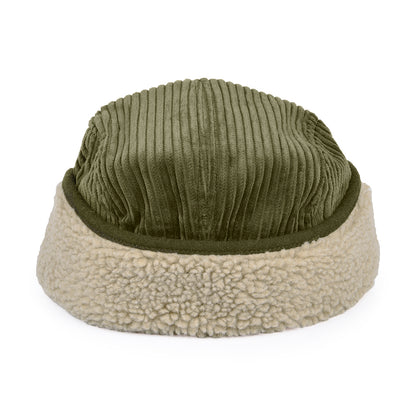 Gorra 5 paneles Rayner de pana con orejeras de Barts - Verde Militar