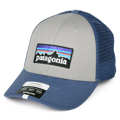 Gorra Trucker P-6 Logo LoPro de algodón orgánico de Patagonia - Gris-Azul