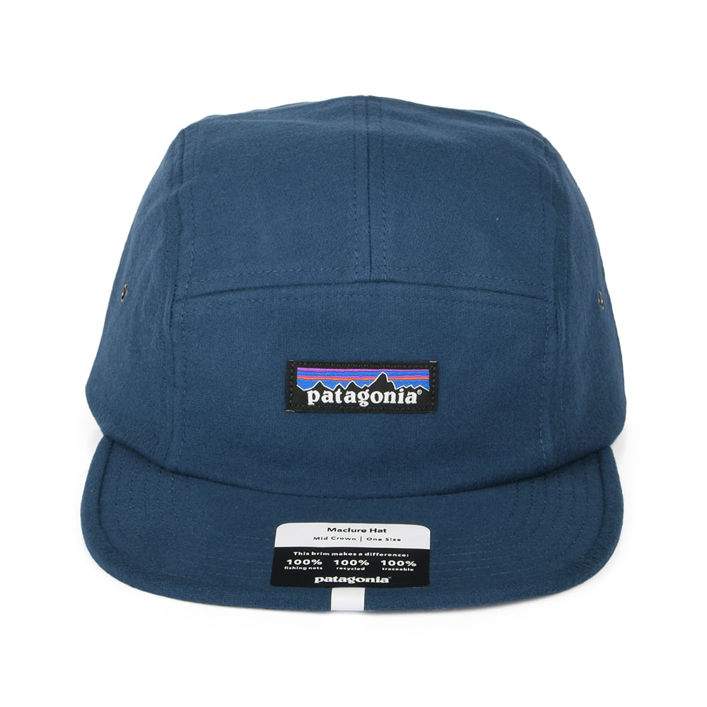 Gorra 5 paneles P-6 Label Maclure de algodón orgánico de Patagonia - Azul