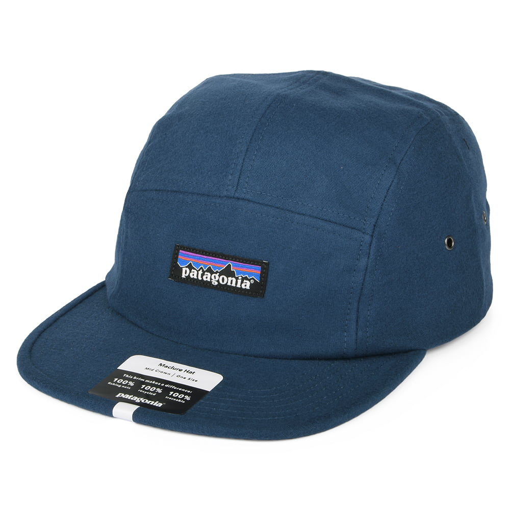 Gorra 5 paneles P-6 Label Maclure de algodón orgánico de Patagonia - Azul