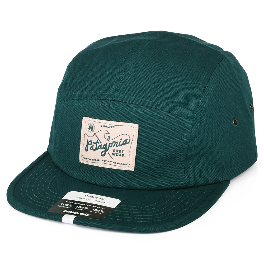 Gorra 5 paneles Maclure de algodón orgánico de Patagonia - Verde Oscuro