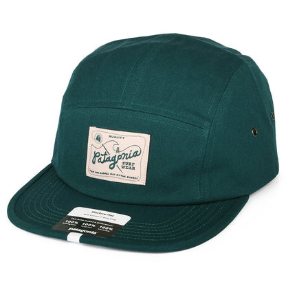 Gorra 5 paneles Maclure de algodón orgánico de Patagonia - Verde Oscuro