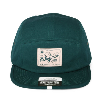 Gorra 5 paneles Maclure de algodón orgánico de Patagonia - Verde Oscuro