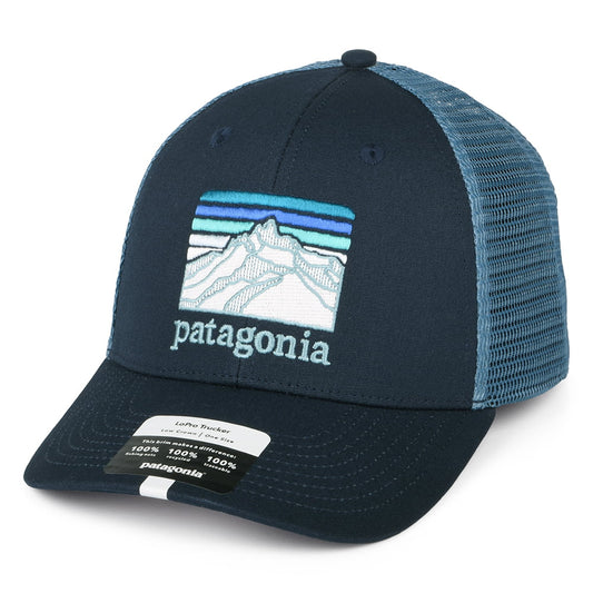 Gorra Trucker Line Logo Ridge LoPro de algodón orgánico de Patagonia - Azul Marino