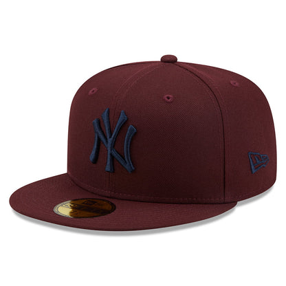 Gorra de béisbol 59FIFTY MLB League Essential I New York Yankees de New Era - Granate-Azul Marino