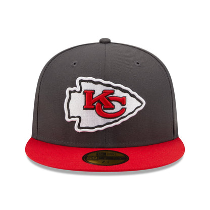 Gorra de béisbol 59FIFTY NFL OTC Kansas City Chiefs de New Era - Grafito-Rojo