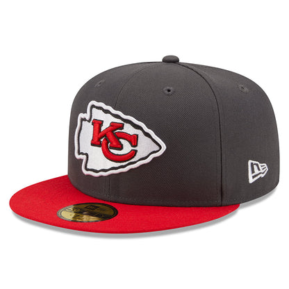 Gorra de béisbol 59FIFTY NFL OTC Kansas City Chiefs de New Era - Grafito-Rojo