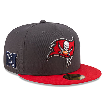 Gorra de béisbol 59FIFTY NFL OTC Tampa Bay Buccaneers de New Era - Grafito-Rojo